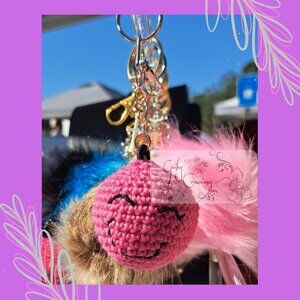 Smiling face keychain